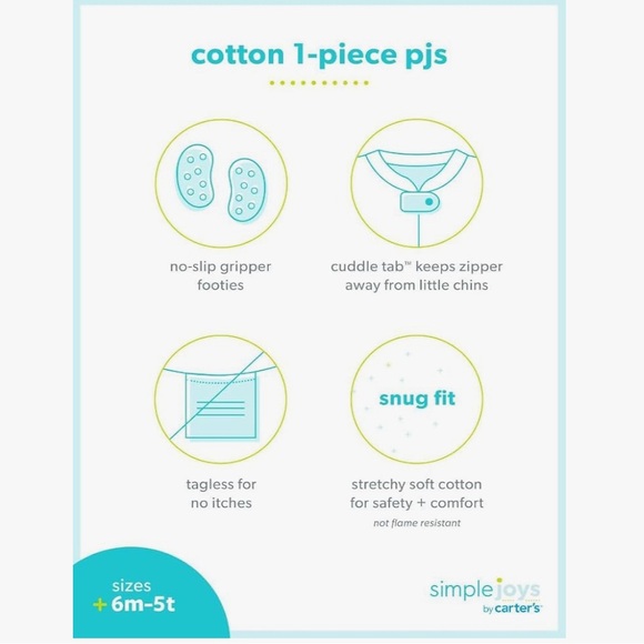 Simple Joys by Carter's Toddlers Snug-Fit Footed Cotton Pajamas, 3pk - Yellow - Picture 6 of 16